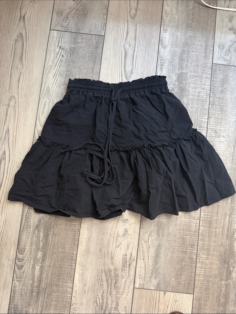Amazon Black Tiered Mini Skirt